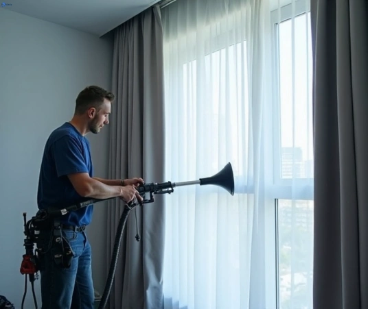 Professional commercial curtain cleaning process equipment Matty Curtain Cleaning the-ponds-nsw