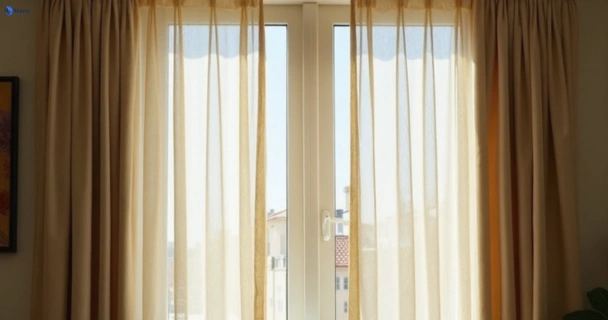 Dull dusty drapes in the-ponds-nsw before professional cleaning